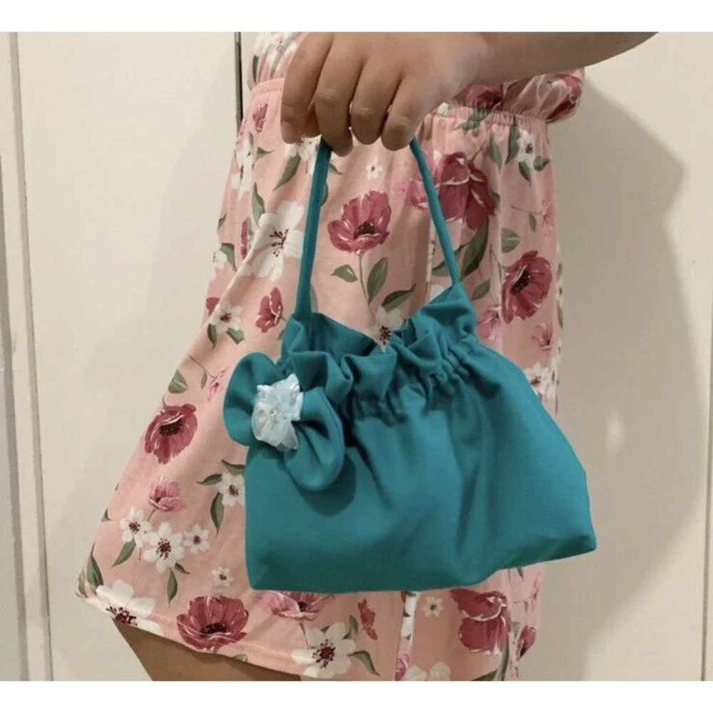 Handmade Girls Mini Handbag bow hair tie set